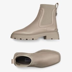 Jimmy Choo Veronique 45  Taupe Smooth Leather Ankle Boots